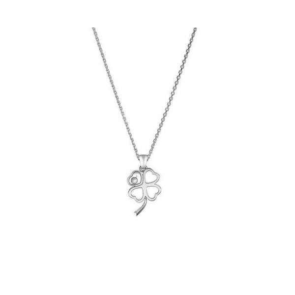 Chopard White Gold Diamond Clover Pendant