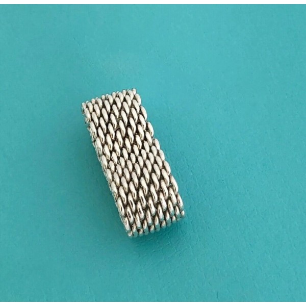 Tiffany & Co. Sterling Silver Somerset Mesh Weave Ring