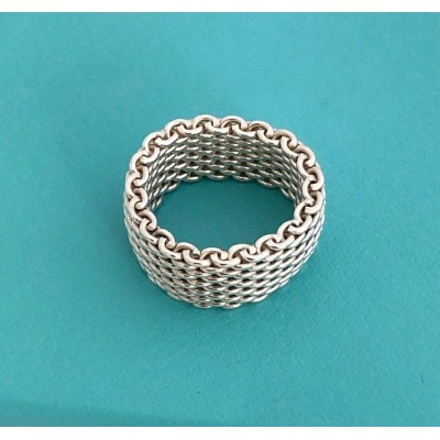 Tiffany & Co. Sterling Silver Somerset Mesh Weave Ring