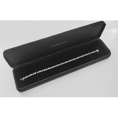 Tiffany Co Jazz Diamond Platinum Bracelet 1.60 Ct, 7"