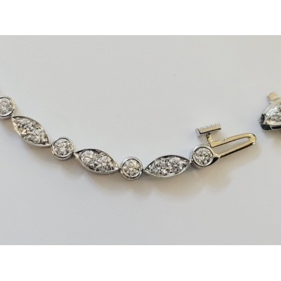 Tiffany Co Jazz Diamond Platinum Bracelet 1.60 Ct, 7"