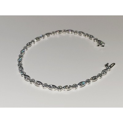 Tiffany Co Jazz Diamond Platinum Bracelet 1.60 Ct, 7"