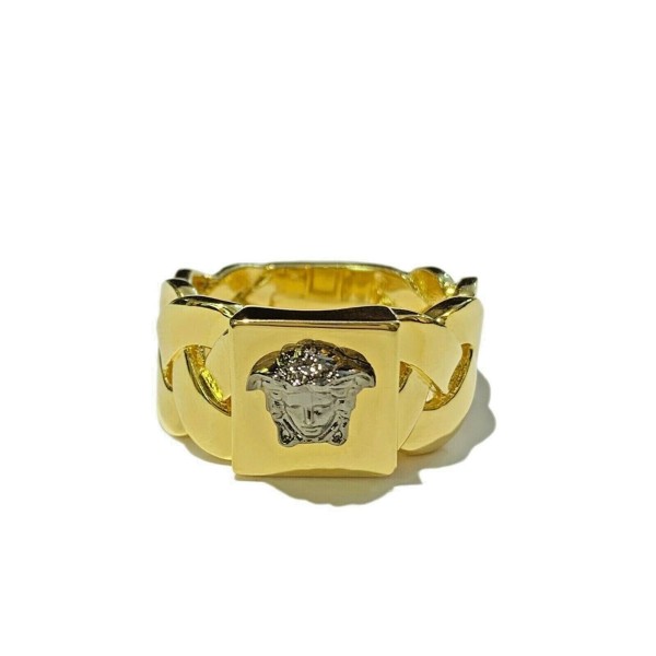 Versace Gold Tone Medusa Ring