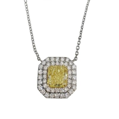 Tiffany Soleste Yellow Diamond Platinum Pendant