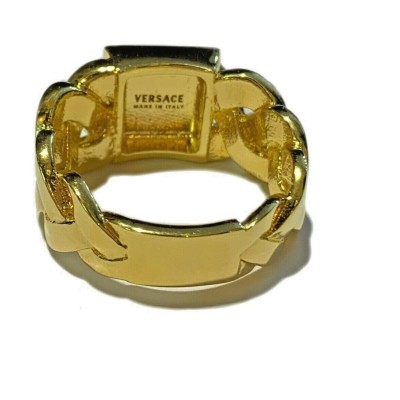 Versace Gold Tone Medusa Ring