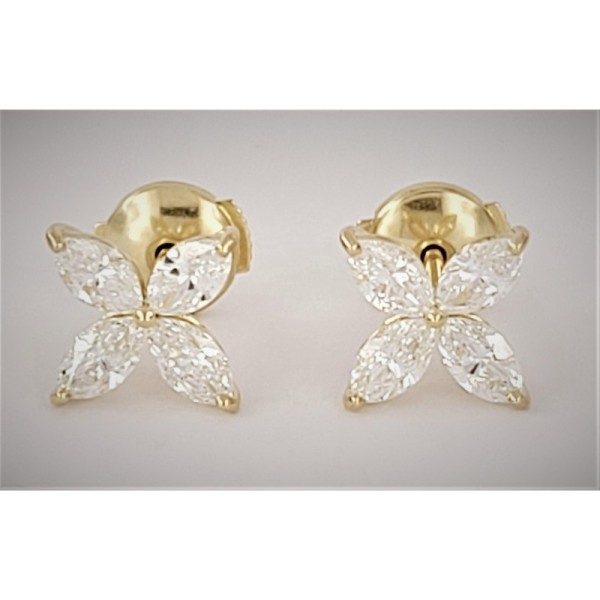 Tiffany Victoria Diamond Earrings in 18K Yellow Gold Medium