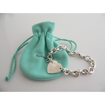 Return to Tiffany  Heart Tag Charm Bracelet in Silver