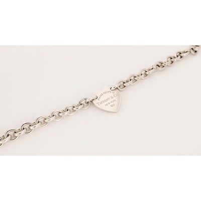 Return to Tiffany  Heart Tag Charm Bracelet in Silver