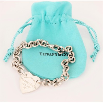 Return to Tiffany  Heart Tag Charm Bracelet in Silver