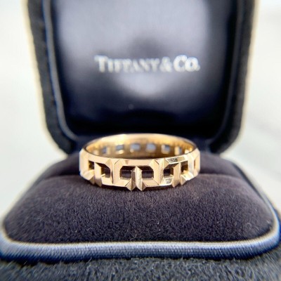 Tiffany & Co. T True Wide 18K  Yellow Gold Ring Size 9.25