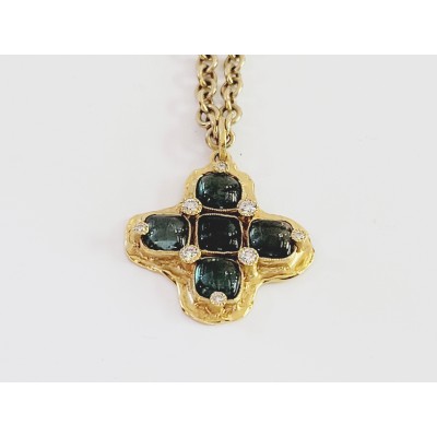 Garrard  peridot stone pendant  necklace 18K