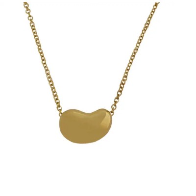 Tiffany & Co. 18K Yellow Gold Elsa  Peretti  Bean Pendant Necklace