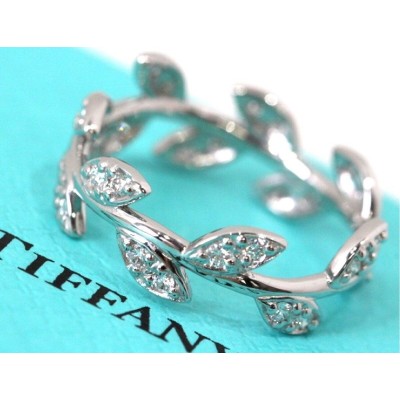 Tiffany & Co. Paloma Picasso 18k White Gold  Olive Leaf Ring