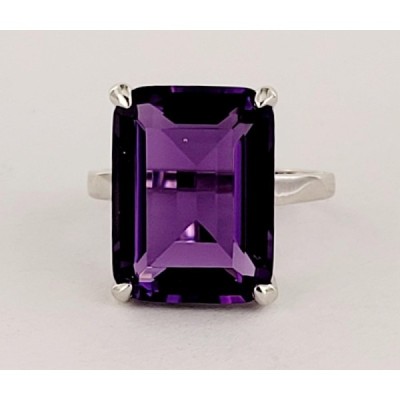 Tiffany & co Sterling Silver Sparkler Amethyst Gemstone Ring Size 6.75