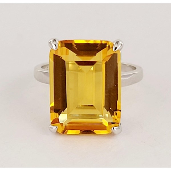 Tiffany & Co. Sterling Silver  Sparklers  Citrine Ring Size 6