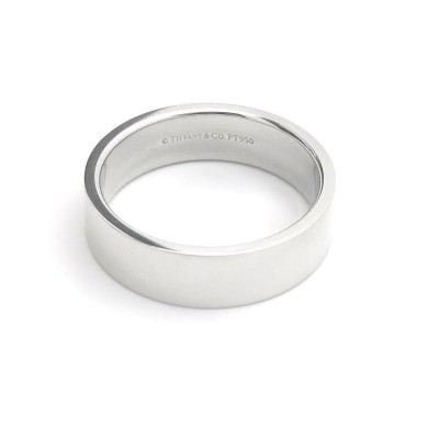 TIFFANY & CO.  PLATINUM WEDDING BAND RING  6 MM SIZE 8.5