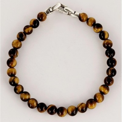 David Yurman Spiritual Beaded Bracelet with Tiger Eye 6.5mm