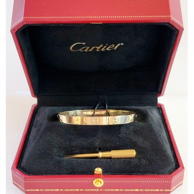 CARTIER 18K Yellow Gold LOVE Bracelet 17