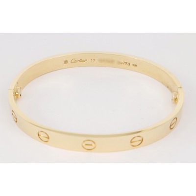 CARTIER 18K Yellow Gold LOVE Bracelet 17