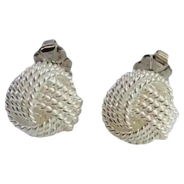 Tiffany & Co. Silver Twist Knot Earrings