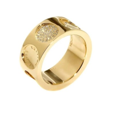 Louis Vuitton Large Empreinte Diamond Gold Ring