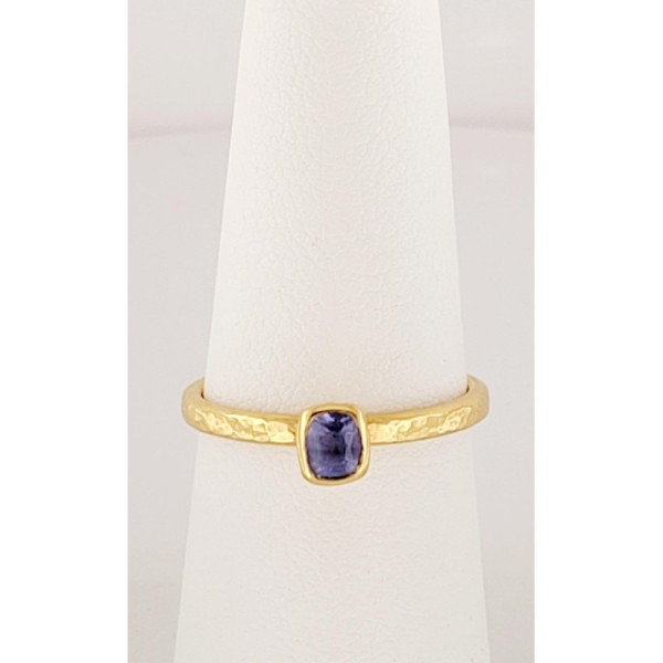 Designed By GURHAN, Genuine Tanzanite Statement Ring set in 22K Yellow Gold Size