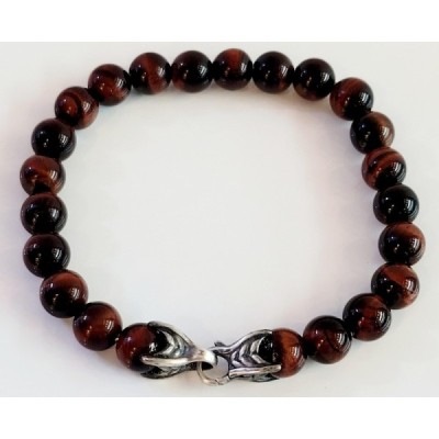 David Yurman Men's Spiritual Beads Bracelet with Tiger's Eye and Silver, 8mm,