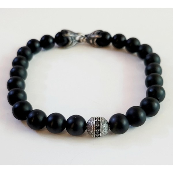 David Yurman Spiritual Beads Bracelet with Black Onyx in Sterling Silver