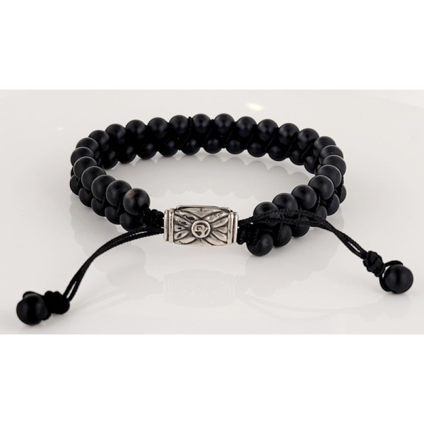 David Yurman Spiritual Two-Row Black Onyx Bracelet 6mm