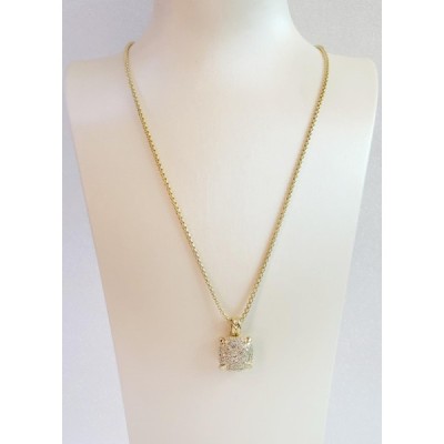 David Yurman  Chatelaine Pendant Necklace in 18K yellow Gold with diamonds