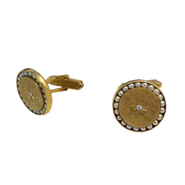 14k Lucien Piccard Sophisticated Cufflinks