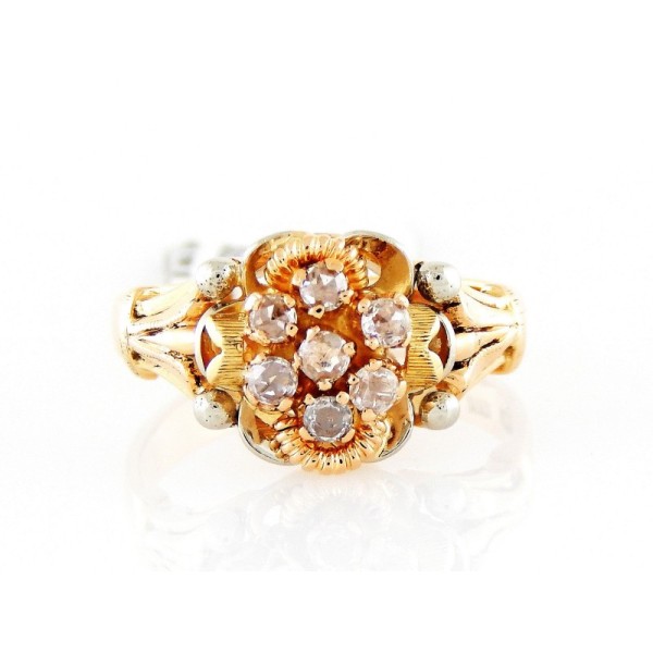 Antique 14k Tri-Tone Rose-White-Yellow Gold