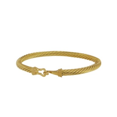 David Yurman 18k Yellow Gold Buckle Bracelet