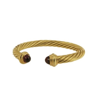 David Yurman Cable Bracelet 7mm With Garnet