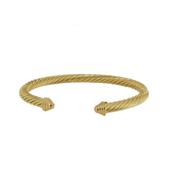 David Yurman Cable Yellow Gold Bangle Bracelet 5mm