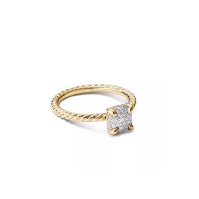 David Yurman ChÃ¢telaine Ring in 18K Yellow Gold With Full PavÃ© Diamonds