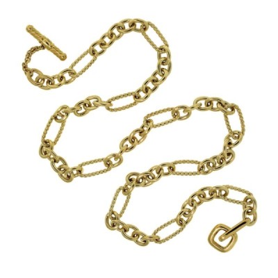 David Yurman Figaro Chain Necklace in 18k Yellow, 32"