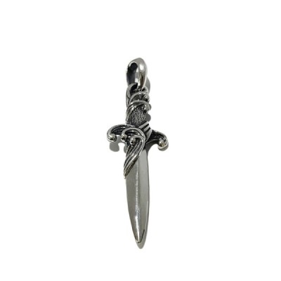 David Yurman Waves Dagger Amulet Sterling Silver Pendant