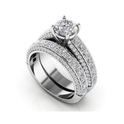 Diamond Deluxe Matching Wedding Set