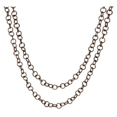 Judith Ripka Chocolate " Verona Circle Link Chain Necklace