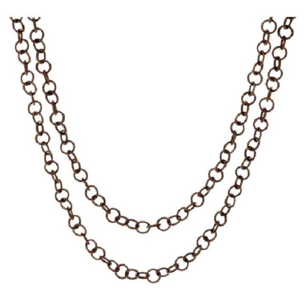 Judith Ripka Chocolate " Verona Circle Link Chain Necklace